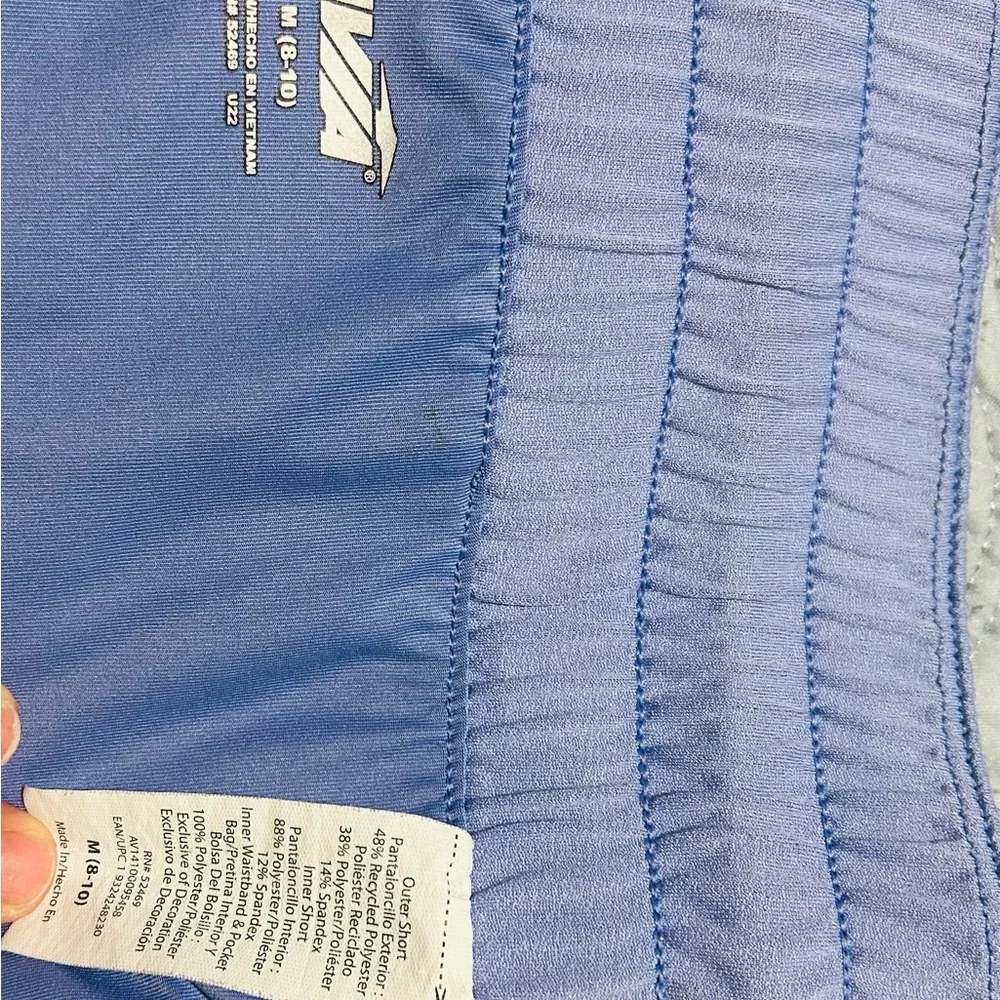 AVIA Purple MOISTURE WICKING RUNNING SHORT Elastic Waist ZIP Pocket Sz M(8-10)